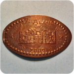 Retired The Alamo Dated 2009 With Six Stars, San Antonio TX Texas Elongated Coin