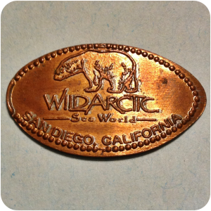 Retired Wildarctic Sea World, SeaSide Living Store, San Diego CA California Coin