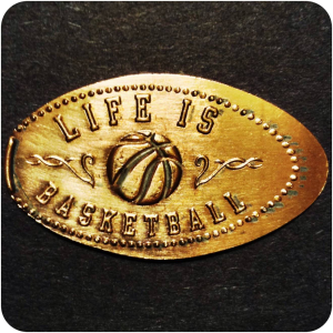 Life is Basketball - Food Court at Lexington Center, KY Kentucky Elongated Penny